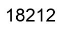 Number 18212 black image