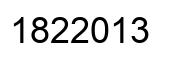 Number 1822013 black image