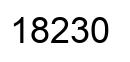Number 18230 black image