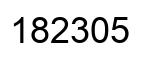 Number 182305 black image