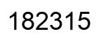 Number 182315 black image