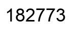 Number 182773 black image