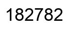 Number 182782 black image