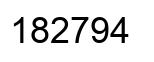 Number 182794 black image