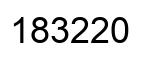 Number 183220 black image