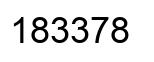 Number 183378 black image