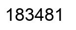 Number 183481 black image