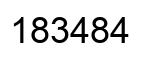 Number 183484 black image