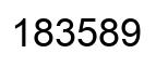 Number 183589 black image