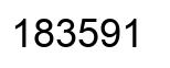 Number 183591 black image