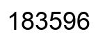 Number 183596 black image