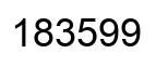 Number 183599 black image