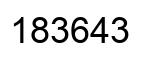Number 183643 black image