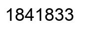 Number 1841833 black image