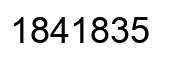 Number 1841835 black image