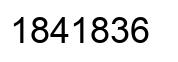 Number 1841836 black image