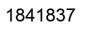 Number 1841837 black image