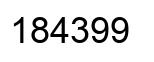 Number 184399 black image