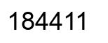 Number 184411 black image