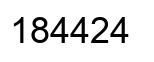 Number 184424 black image