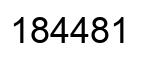 Number 184481 black image