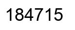Number 184715 black image