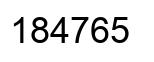 Número 184765 imagen negro