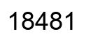 Number 18481 black image