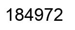 Number 184972 black image