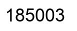 Number 185003 black image