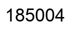 Number 185004 black image