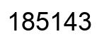 Number 185143 black image