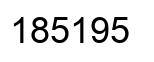 Number 185195 black image