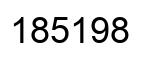 Number 185198 black image