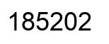 Number 185202 black image