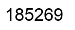 Number 185269 black image