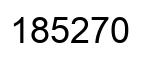 Number 185270 black image