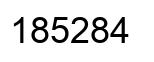 Number 185284 black image