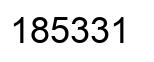 Number 185331 black image