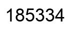 Number 185334 black image