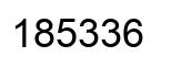 Number 185336 black image