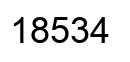 Number 18534 black image