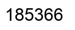 Number 185366 black image
