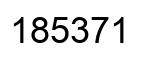 Number 185371 black image