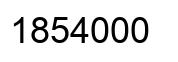 Number 1854000 black image