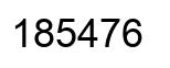 Number 185476 black image