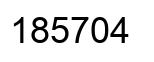 Number 185704 black image