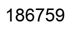 Number 186759 black image
