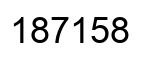 Number 187158 black image