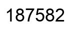 Number 187582 black image